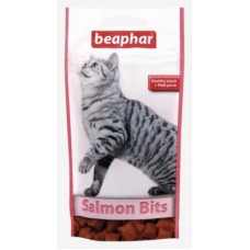 Beaphar Salmon Bits- малцови хапки вкус на сьомга за профилактика и лечение на топки косми в корема 35 гр.